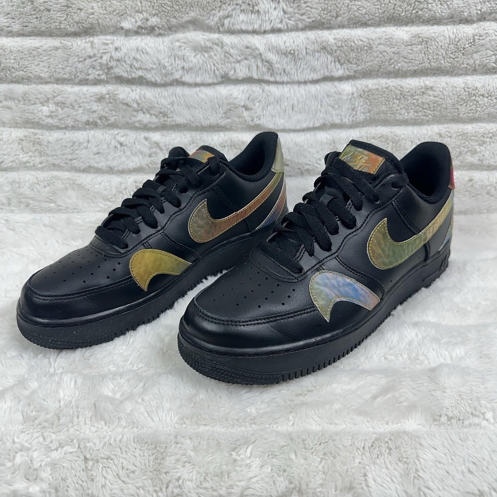 Nike Air‎ Force 1 Low 'Misplaced Swoosh - Black' CK7214-001 Men's Shoes Size 9